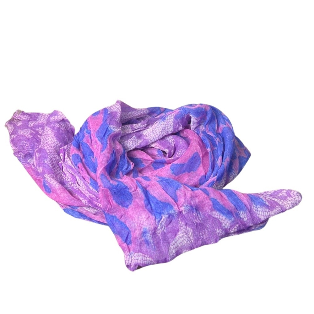 Barney’s‎ New York Bold Colorful Animal Print Lightweight Boho Modal Scarf